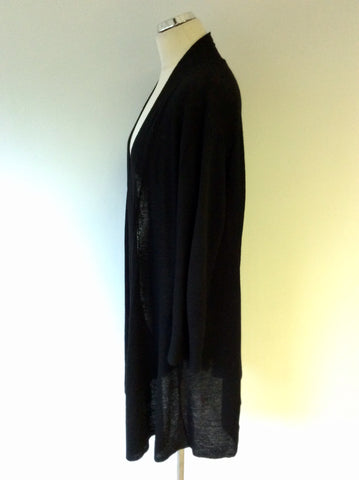 WINDSMOOR BLACK FINE KNIT LONG SLEEVE CARDIGAN SIZE XL