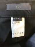 OUI BLACK CARGO PANTS WITH DRAWSTRING TIE HEM SIZE 10