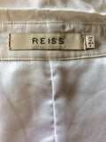 REISS WHITE COTTON SLEEVELESS DRESS SIZE 10