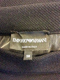 EMPORIO ARMANI BLACK OPEN FRINGED BACK LONG SLEEVE BODYCON DRESS SIZE 38 UK 6/8