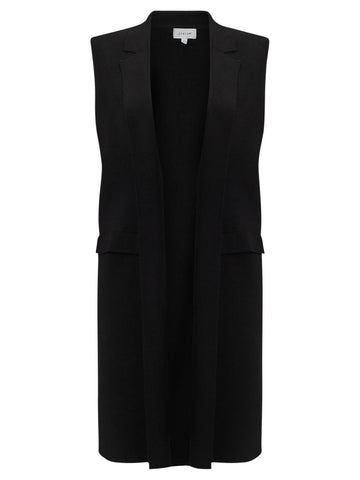 JIGSAW BLACK STRETCH SLEEVELESS JACKET/ GILET SIZE S