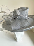 FAILSWORTH SILVER GREY WIDE BRIM  SPECIAL OCCASION HAT