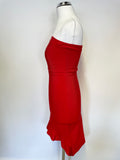 MISTRESS ROCKS LOS ANGELES RED STRAPLESS BODYCON DRESS SIZE S