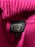 LAURA ASHLEY 100% LAMBSWOOL RASPBERRY POLO NECK JUMPER SIZE M