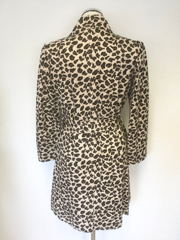 MARC BY MARC JACOBS LEOPARD PRINT BELTED COAT SIZE M