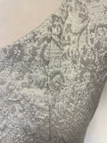 MINUTE PETITE SILVER BROCADE CAP SLEEVED PENCIL DRESS SIZE 10