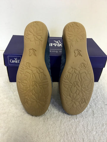 BRAND NEW CAPRICE BLUE ULTRA LIGHT SUEDE FLAT PUMPS SIZE 4/37