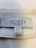 HOBBS INVITATION WHITE V NECKLINE CROSS OVER TOP SIZE 10