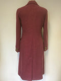 BODEN CRANBERRY PINK WOOL BLEND COAT SIZE 10