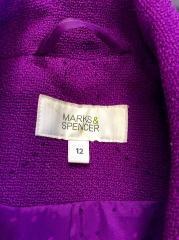 MARKS & SPENCER BRIGHT MAGENTA JACKET SIZE 12