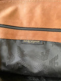 EMPORIO ARMANI TAN LARGE LEATHER TOTE BAG