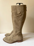 BODEN CAMEL SUEDE KNEE LENGTH BOOTS SIZE 6/39