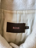 REISS RIVERA CREAM WOOL & CASHMERE BLEND COAT SIZE M
