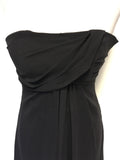 BRAND NEW MONSOON BLACK SILK STRAPLESS SPECIAL OCCASION DRESS SIZE 10