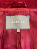BRAND NEW JAEGER DARK RED WOOL BLEND MID LENGTH COAT SIZE 10