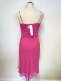 BRAND NEW GINA BACCONI PINK STRAPPY SLIP DRESS WITH LACE OVER TOP SIZE 8