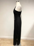 COAST BLACK ONE SHOULDER LONG EVENING  DRESS SIZE 6