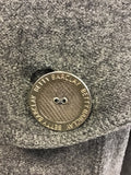 BETTY BARCLAY GREY MERINO WOOL KNIT BELTED KNEE LENGTH COAT SIZE 10