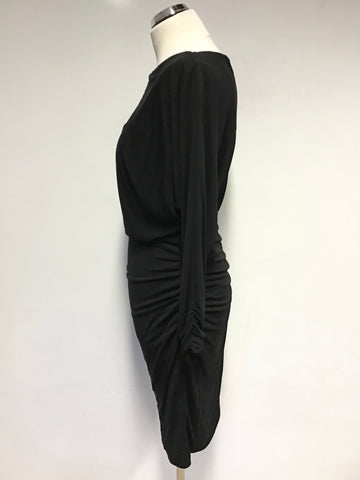 KAREN MILLEN BLACK 3/4 SLEEVE PENCIL DRESS SIZE 12