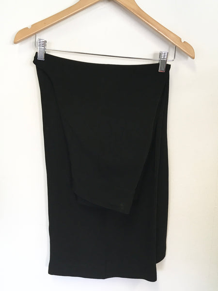 WHISTLES BLACK HIGH WAIST CROP WIDE LEG TROUSERS SIZE 10