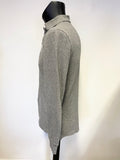 RALPH LAUREN POLO GREY LONG SLEEVE POLO SHIRT SIZE S