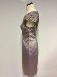 KAREN MILLEN MINK LACE TRIM SPECIAL OCCASION DRESS SIZE 12
