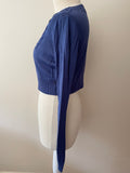 OUI MOMENTS BLUE LONG SLEEVE SHRUG SIZE 12