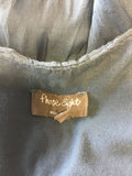 PHASE EIGHT PETROL BLUE SILK CAP SLEEVE SHIFT DRESS SIZE S