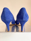 HOBBS ROYAL BLUE SUEDE  HEELED COURT SHOES SIZE 7/40