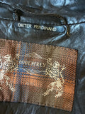 VINTAGE LODENFRY QUALITY DARK BROWN LEATHER JACKET SIZE XL