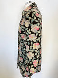 JACKPOT LAVIT BROWN FLORAL PATTERNED THERMO INSULATED BRUSHED COTTON COAT SIZE 1 UK 8/10