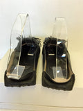 TODS BLACK LEATHER TASSEL TRIM MULES SIZE 5/38