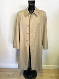 BURBERRY BEIGE COTTON BLEND BUTTON UP OVERCOAT/ MAC SIZE 50 UK 40 REG