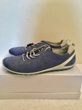 BRAND NEW ECCO BIOM LITE BLUE LACE UP PLIMSOL/ TRAINERS SIZE 6/39