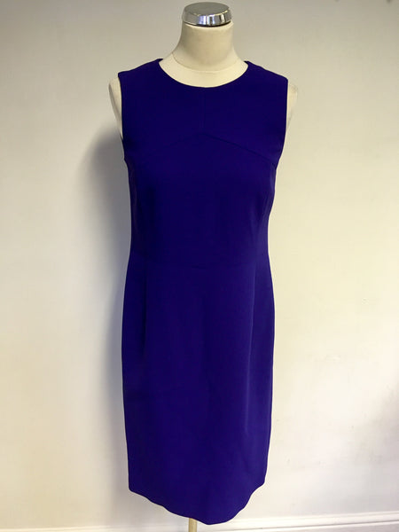 HOBBS PURPLE SLEEVELESS PENCIL DRESS SIZE 12