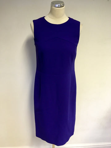 HOBBS PURPLE SLEEVELESS PENCIL DRESS SIZE 12