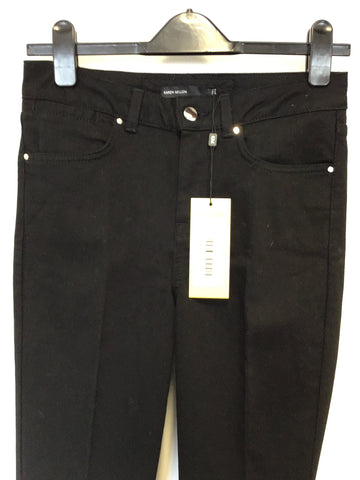 BRAND NEW KAREN MILLEN BLACK STRETCH BOOT LEG JEANS SIZE 10