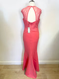 BRAND NEW LIPSY CORAL LACE BODICE LONG SPECIAL OCCASION/ EVENING DRESS SIZE 10