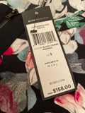 BRAND NEW BCBGMAXAZRIA MULTICOLOURED FLORAL PRINT SHORT SLEEVE SHIFT DRESS SIZE S