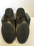 BARBOUR DARK BROWN SUEDE LOAFERS SIZE 9/43