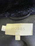 HOBBS MIDNIGHT BLUE FAUX FUR MID LENGTH COAT SIZE M