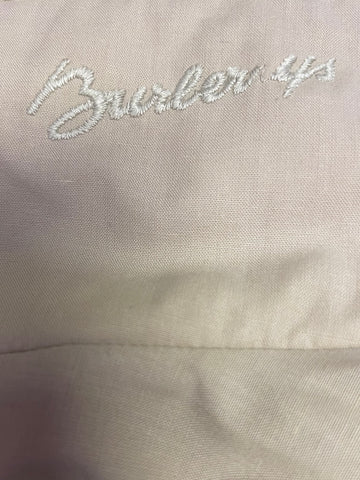VINTAGE BURBERRY BEIGE LINED COTTON ZIPPED UP CASUAL JACKET SIZE M