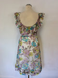 FRANK USHER FLORAL PRINT SILK SPECIAL OCCASION DRESS SIZE 12