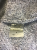 PERUVIAN CONNECTION GREY 100% ROYAL ALPACA LONG SLEEVE CARDIGAN SIZE L