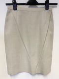 MARELLA CREAM WOOL BLEND TAILORED SKIRT SUIT SIZE 10