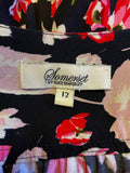 BRAND NEW SOMERSET BY ALICE TEMPERLEY BLACK FLORAL PRINT LONG SLEEVE JUMPSUIT SIZE 12