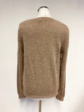 COS BRICK ALPACA & WOOL BLEND FINE KNIT LONG SLEEVE JUMPER SIZE L