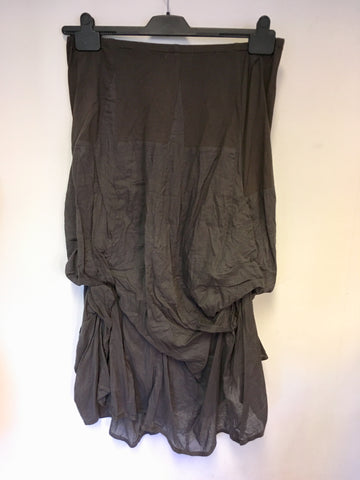 MAIS IL EST OU LE SOLEIL BROWN PARACHUTE SKIRT SIZE 40 UK 12