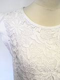 AIRFIELD WHITE LACE SLEEVELESS TOP SIZE 10