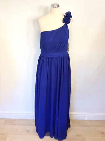 BRAND NEW MAILLSA ROYAL BLUE ONE SHOULDER BALL GOWN SIZE 14/16/18